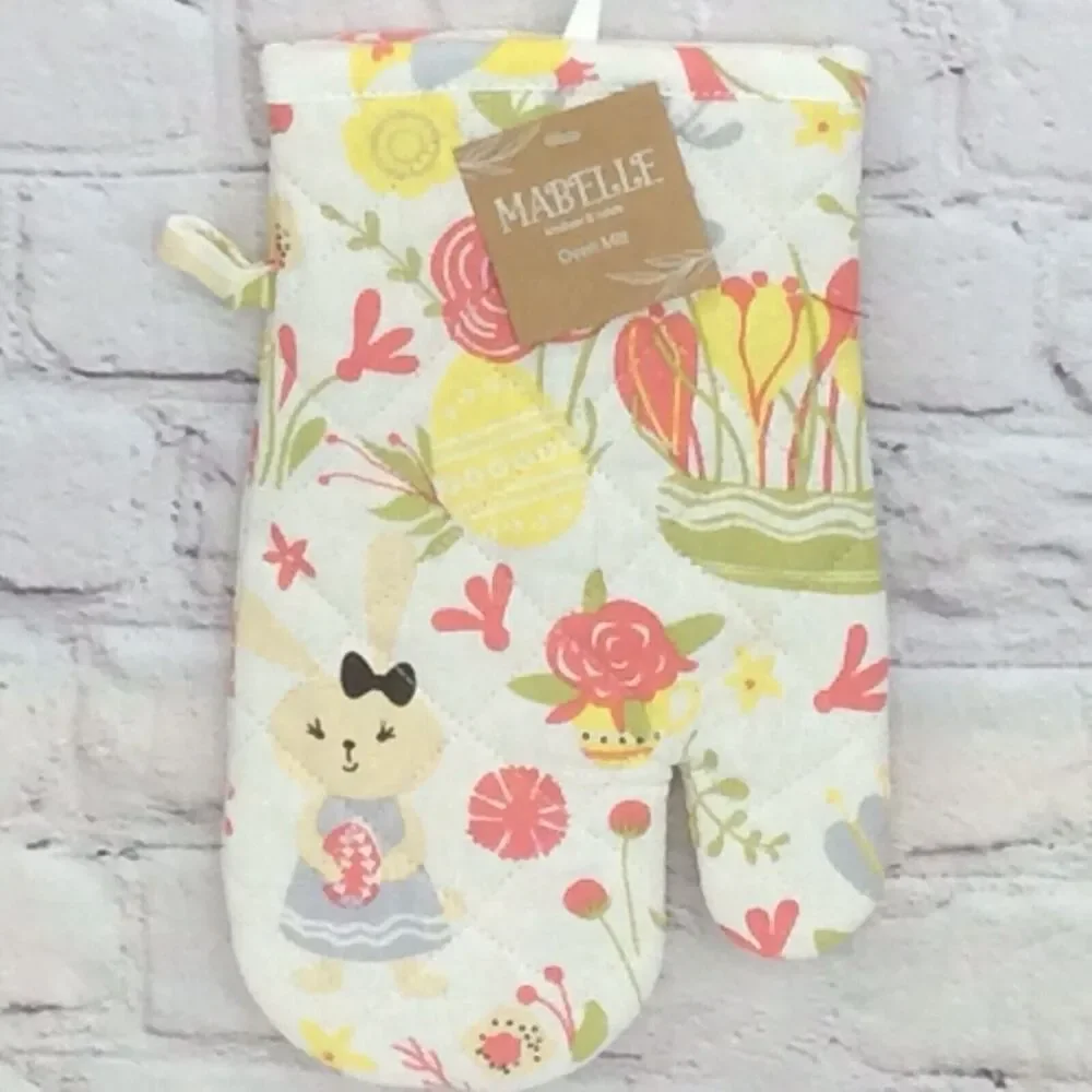 🌷Happy Easter🌷 3 Pc Kitchen Set Spring Pastel Dish Towel/Pot Holder/Oven Mitt